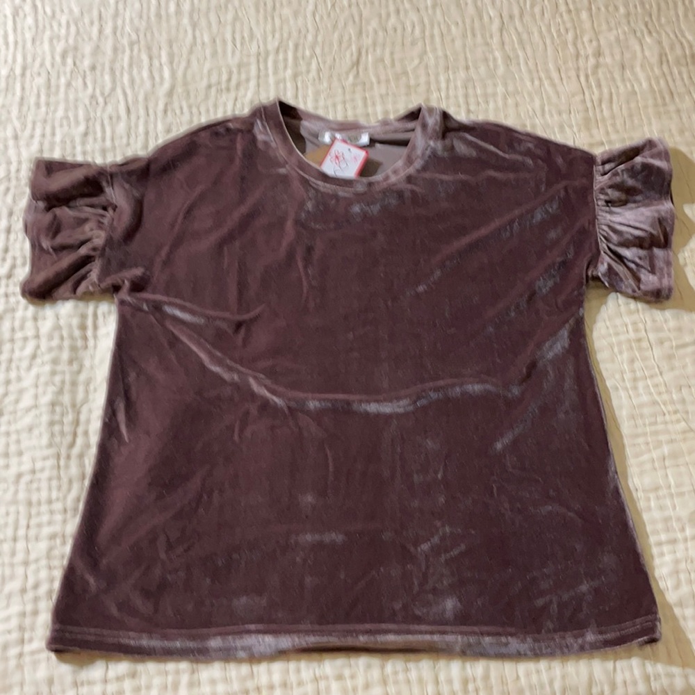 Coco velveteen Joy Joy short sleeve top (S)